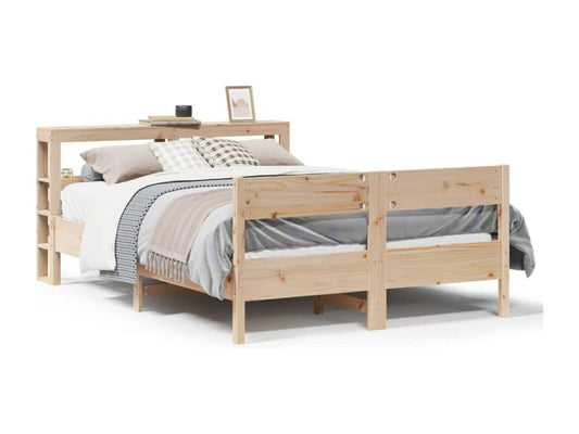 Bed frame without mattress 140x200 cm solid pine wood TLNL13529
