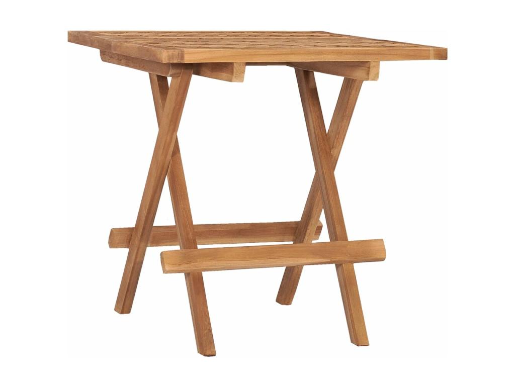 Folding outdoor dining set with cushions, 3 pieces, teak