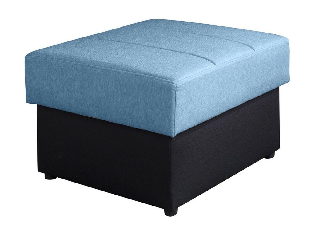 Meublori 118 Blue Pouf 48x70x70cm Upholstery Plastic Legs Storage Box