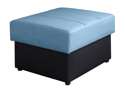 Meublori 118 Blue Pouf 48x70x70cm Upholstery Plastic Legs Storage Box