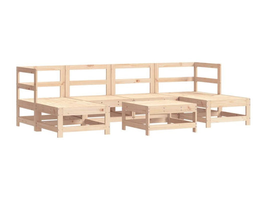 7-piece garden furniture set, solid pine wood