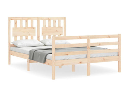 Bed frame with headboard 140x190 solid wood