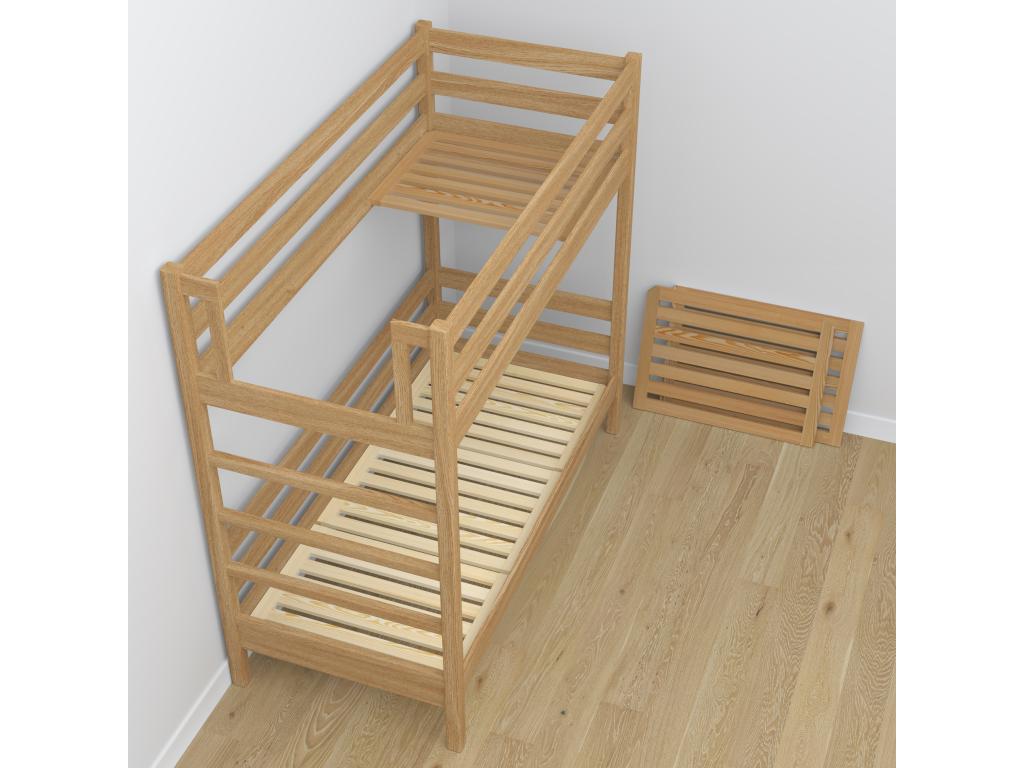 Oak bunk bed N03 Natural Oak 120x200