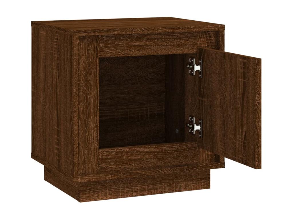 Brown oak bedside table 44x35x45 engineered wood