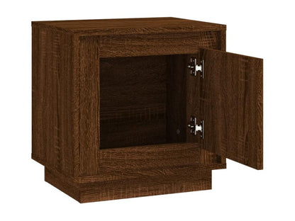 Brown oak bedside table 44x35x45 engineered wood