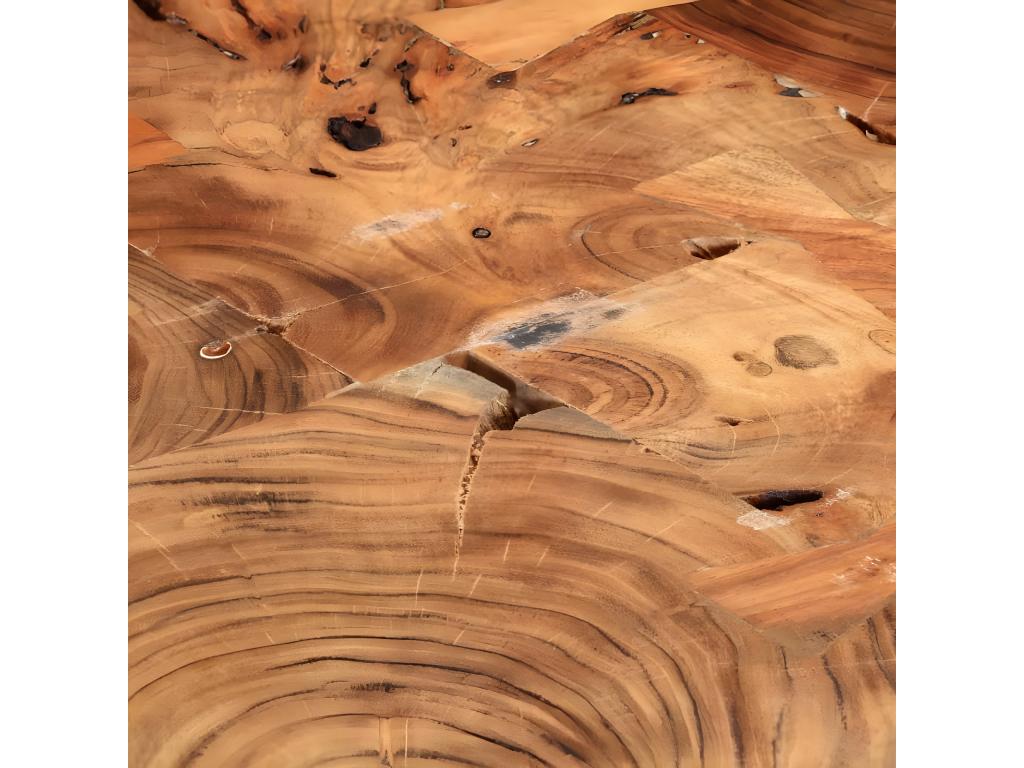 Log bar table 90x54x105 cm solid wood furniture