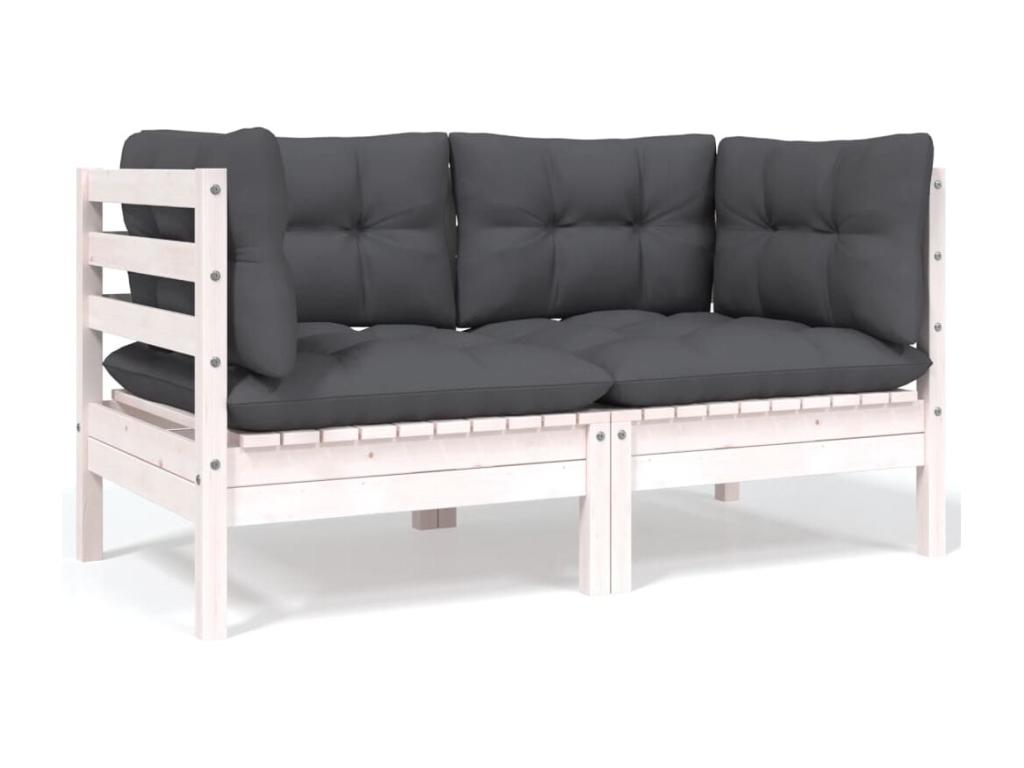 6-piece garden furniture set with cushions, solid pine wood LSDY64833