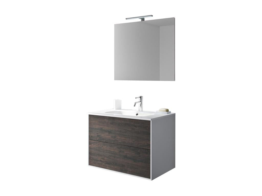 Meubiana 4-piece bathroom set, dark brown