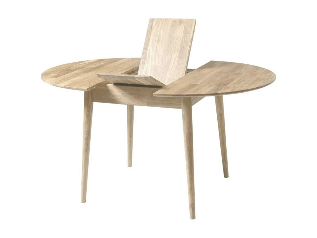 Laviecasa MCKQ33763 Extendable round dining table, 120 to 155cm, in bleached solid oak