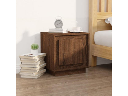 Brown oak bedside table 44x35x45 engineered wood