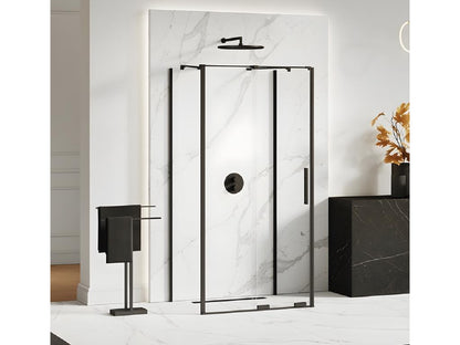 130x100cm sliding black shower enclosure CANARIES NOIR front access EBNN44500