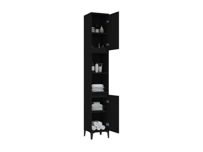 Black bathroom cabinet 30x30x190 engineered wood