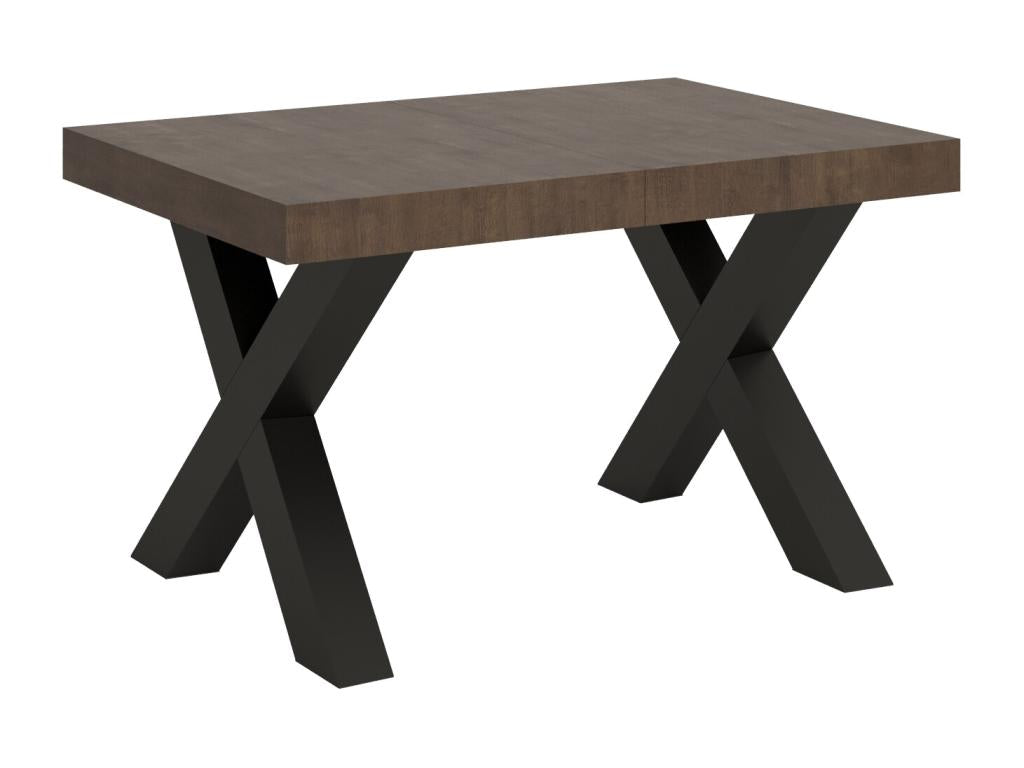 Extendable table 90x120/224 cm Laviecasa Walnut with Anthracite frame SQYL83780