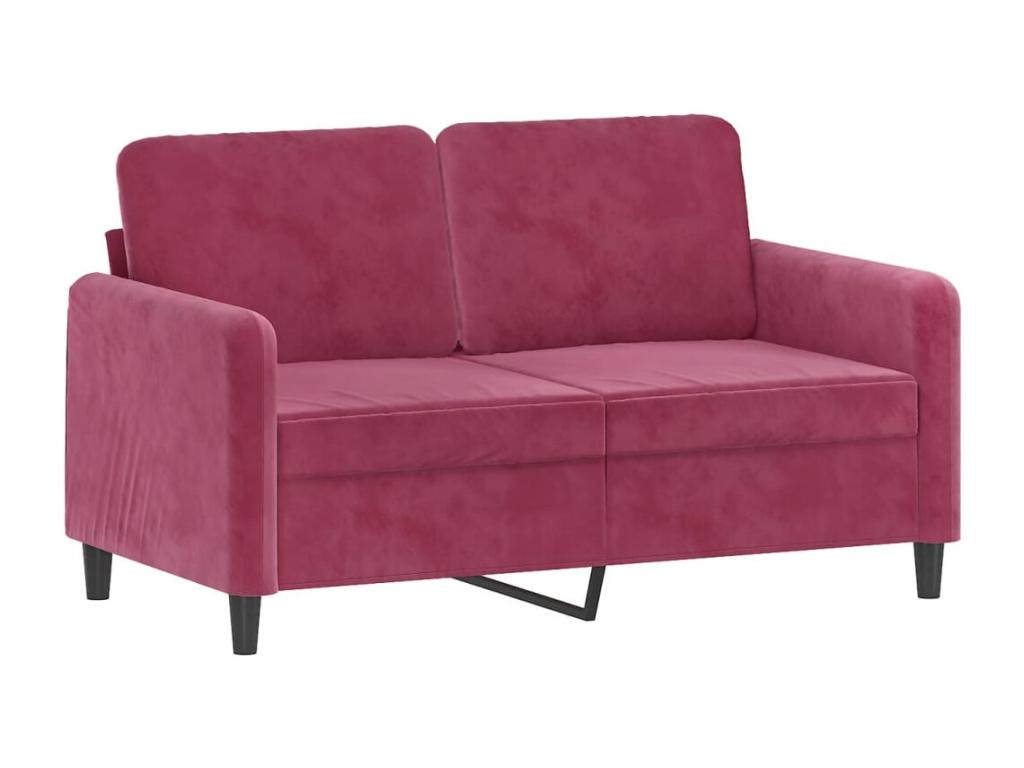 2-piece sofa set with burgundy velvet cushions BZAM56111