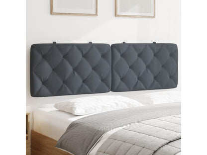Dark grey velvet headboard cushion 160cm TTPH97112