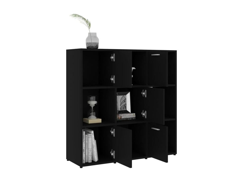 Black Bookshelf 90x30x90 cm Chipboard IUWW01456
