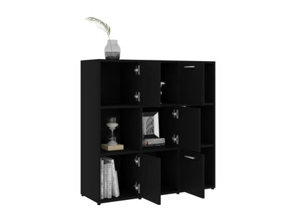 Black Bookshelf 90x30x90 cm Chipboard IUWW01456