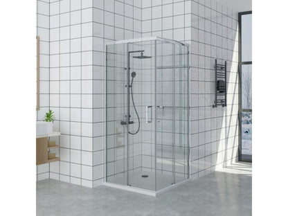 Shower tray 65x95 cm Laviecasa Extra Thin White Shower Enclosure 65x95 cm Height 200 cm With Corner Opening QWHG65288