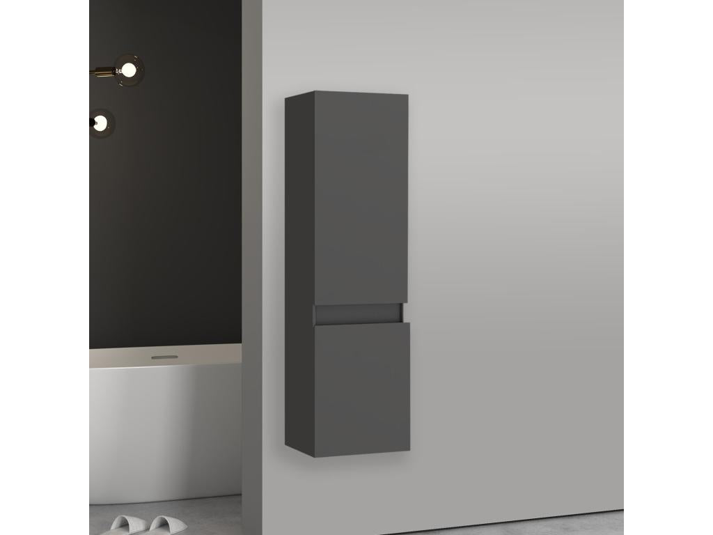 Anthracite bathroom cabinet, wall-mounted bathroom column unit, 30x30x110 cm (LxWxH) HLBA37160