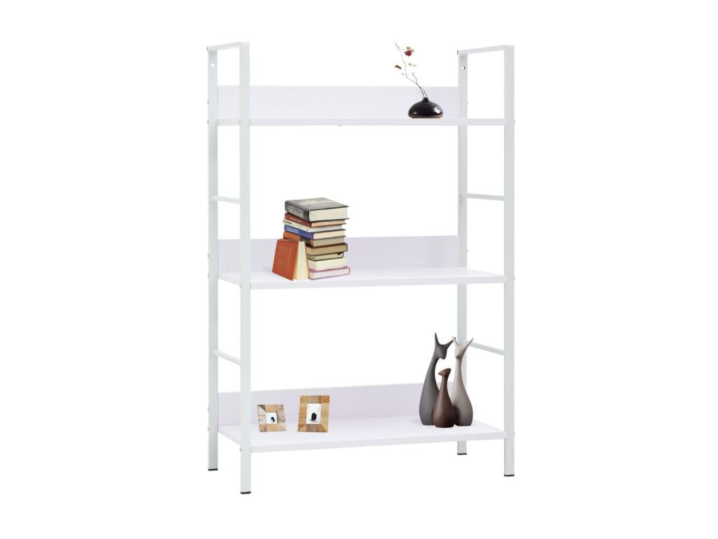 3-tier bookcase, white, 60x27.6x90.5