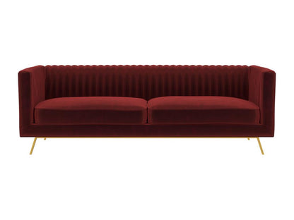 3-seater sofa in burgundy velvet - Laviecasa XFNP25000