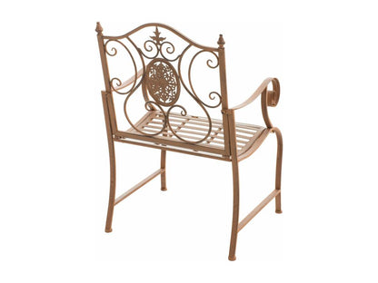 Set of 2 Garden Chairs - Metal / Metal - Antique Brown - Punjab