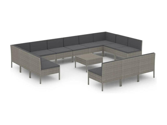 Grey resin garden furniture set 57x69x69 cm 02 0015857 TINL59173