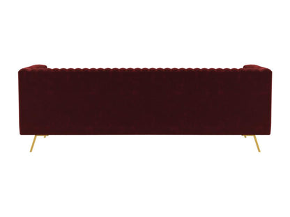 3-seater sofa in burgundy velvet - Laviecasa XFNP25000