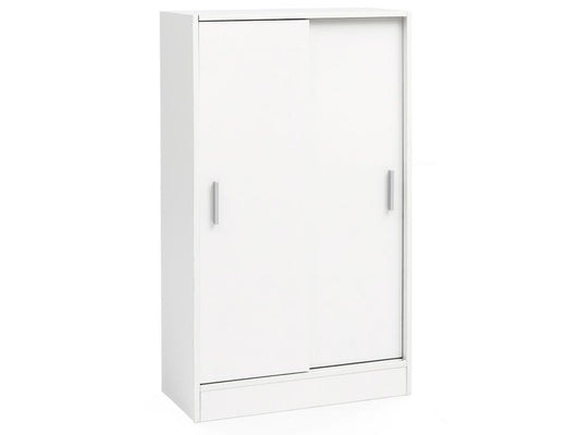Chest of drawers with 2 doors, 60x107.5x28.5 cm, White, Sideboard/Cabinet