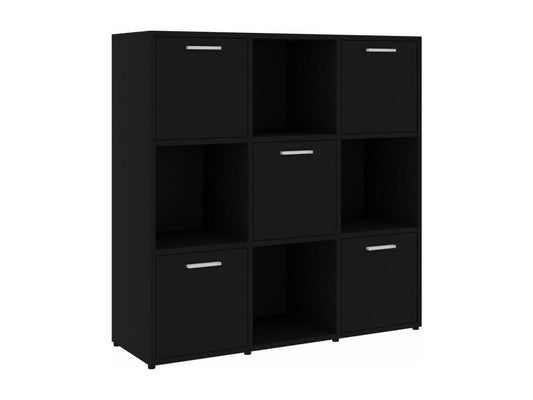 Black Bookshelf 90x30x90 cm Chipboard IUWW01456