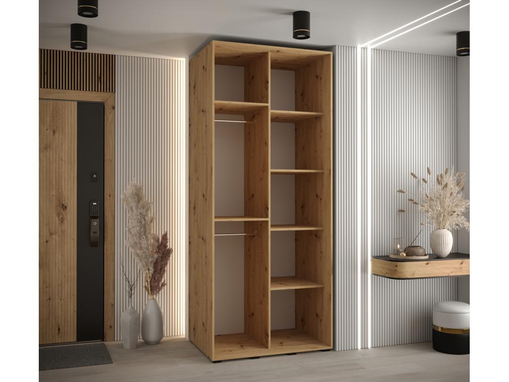 Meublori 2 Sliding Door Wardrobe 235.2/110/60 2 Doors Meublori