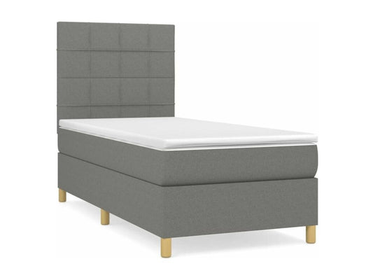 Laviecasa bed base with mattress, Dark Grey 80x200 Fabric OJGQ83936