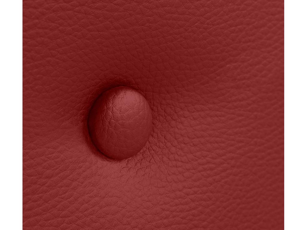 Meublori Faux Leather Headboard with 2 Buttons, 110x105cm, with Legs, 105cm Beds - Red