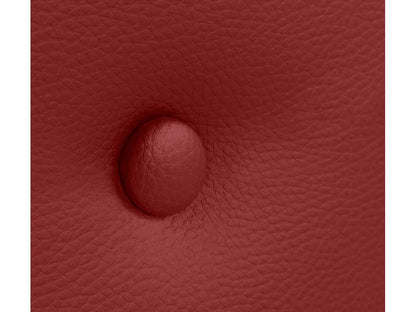 Meublori Faux Leather Headboard with 2 Buttons, 110x105cm, with Legs, 105cm Beds - Red