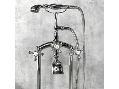 Freestanding chrome bath mixer tap - Meublori