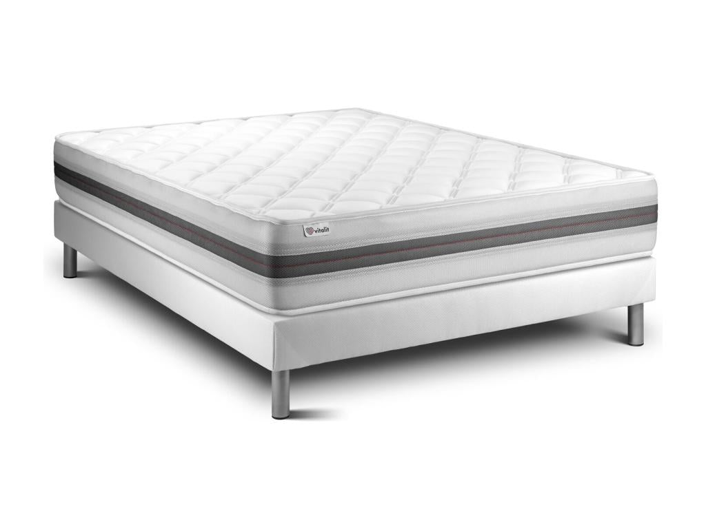 Laviecasa BACK 200x200cm bed set with Laviecasa white slatted base XJGZ13300