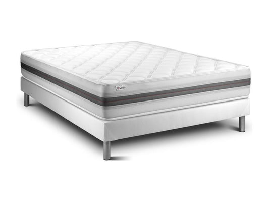 Laviecasa BACK 200x200cm bed set with Laviecasa white slatted base XJGZ13300
