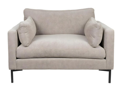 SUMMER - Comfortable beige microfiber armchair