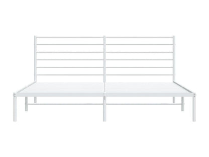 Metal bed frame with white headboard 193x203