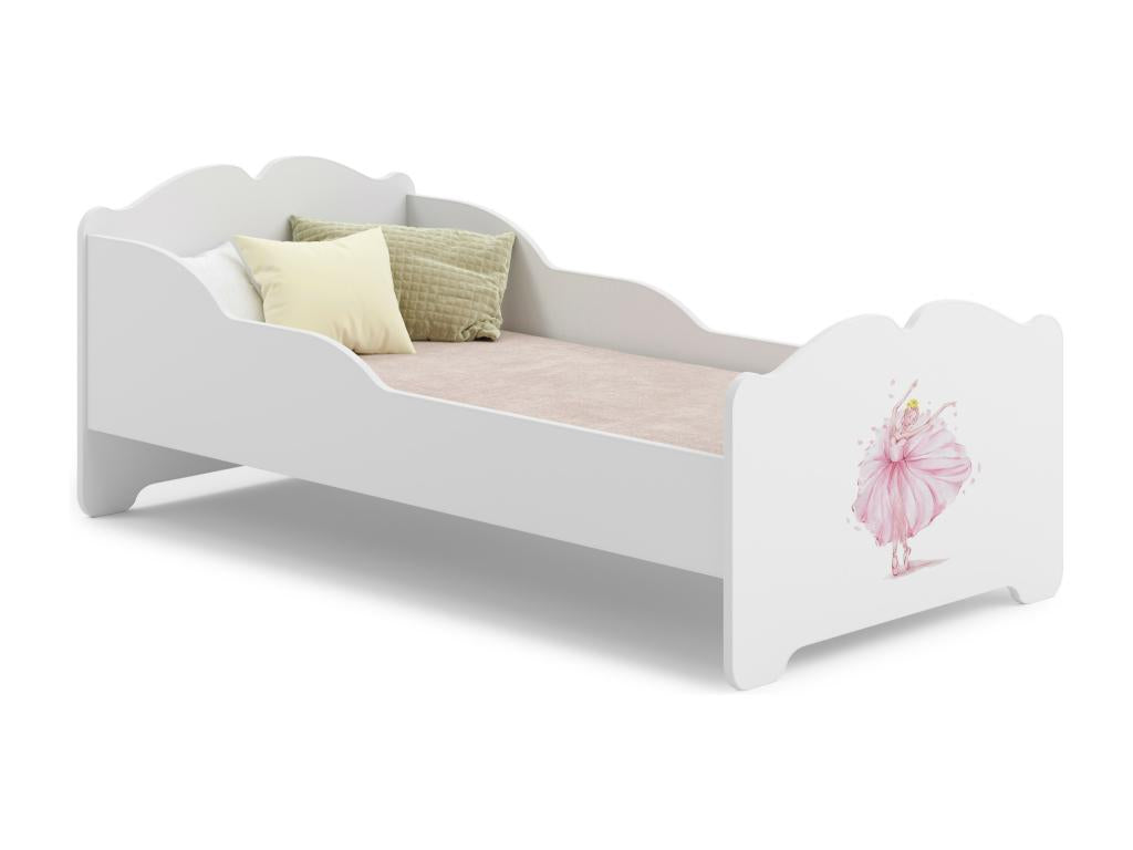 Laviecasa girls' bed with mattress and frame included - Pink Princess - 140 cm x 70 cm RGCJ11143