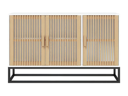 White sideboard 105x30x65 cm engineered wood DKQX79994