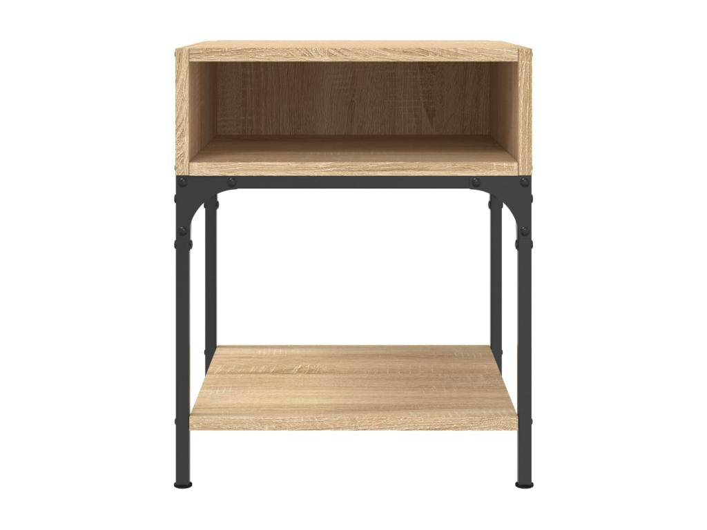 Meublori 2-piece oak bedside tables, 40x41x50 cm, engineered wood