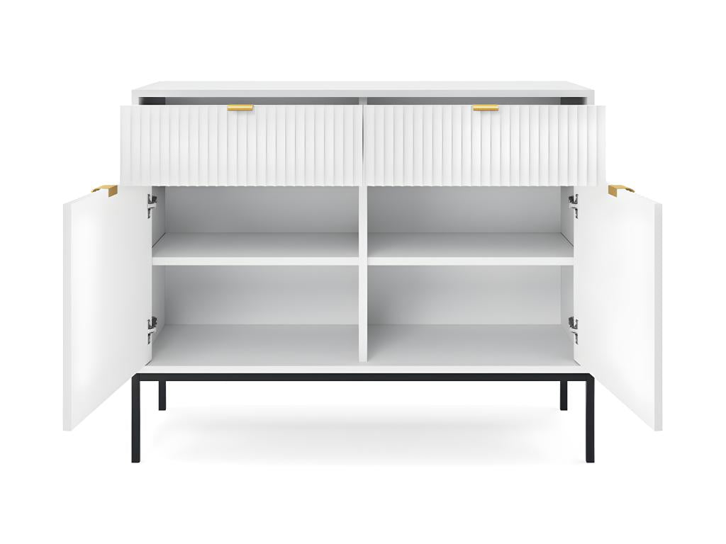 Laviecasa White 2-Door 2-Drawer Buffet ANQK09901