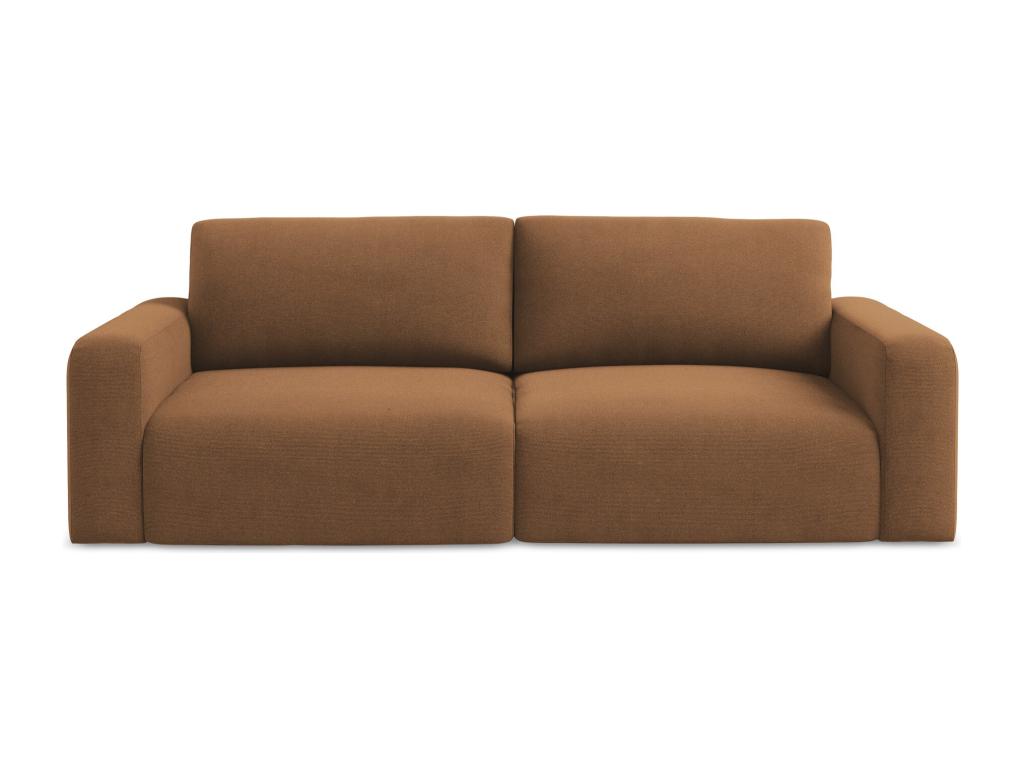 3-seater convertible sofa in Strukturstoff - terracotta - Laviecasa GAVA44080