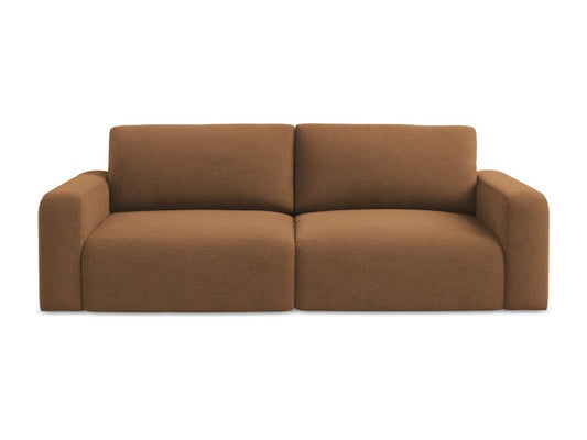 3-seater convertible sofa in Strukturstoff - terracotta - Laviecasa GAVA44080