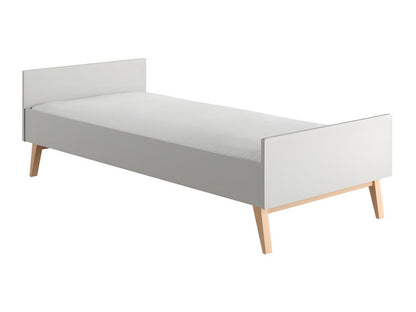 Swing Grey and Wood 90x200 Bed with Included Slatted Base