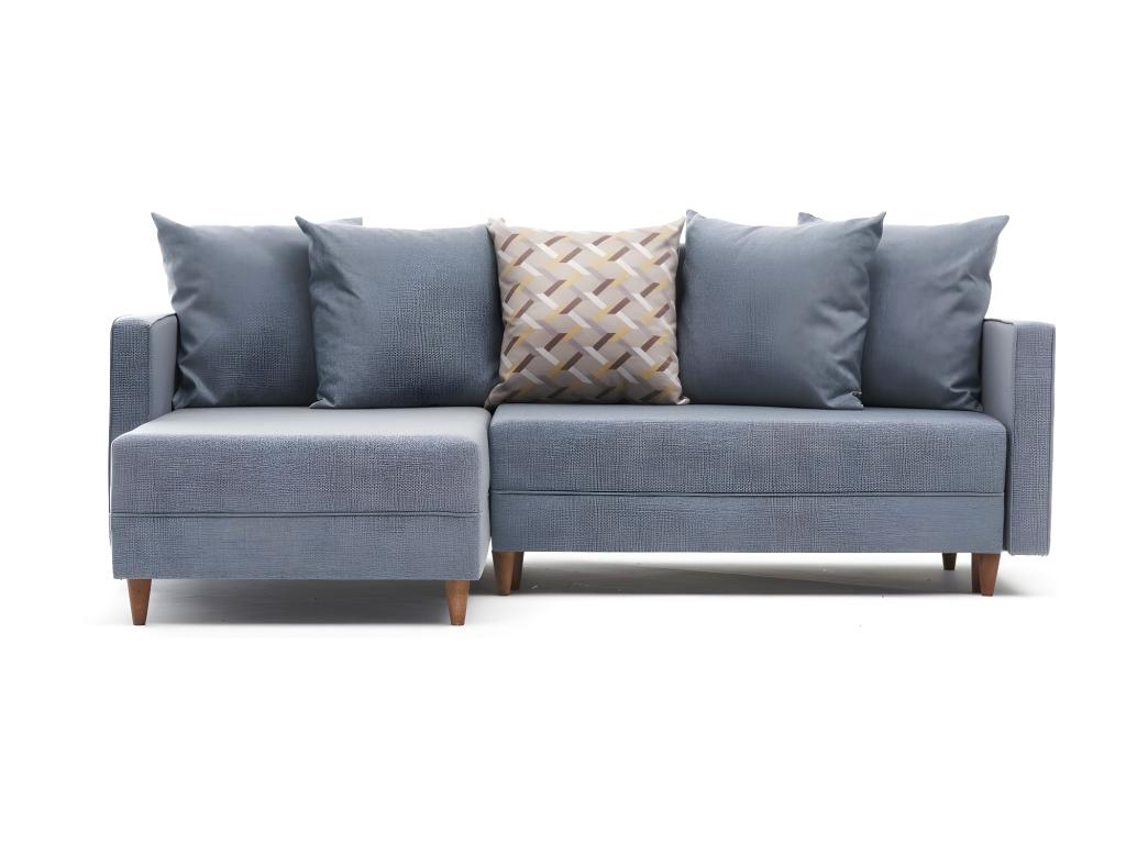 Laviecasa 215cm Left-Hand Corner Sofa in Blue Fabric MJBH18521