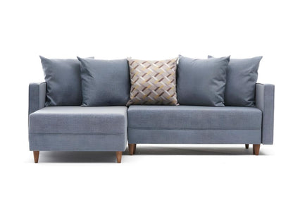 Laviecasa 215cm Left-Hand Corner Sofa in Blue Fabric MJBH18521