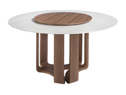 Round dining table with marble and porcelain top, 1137 Meublori