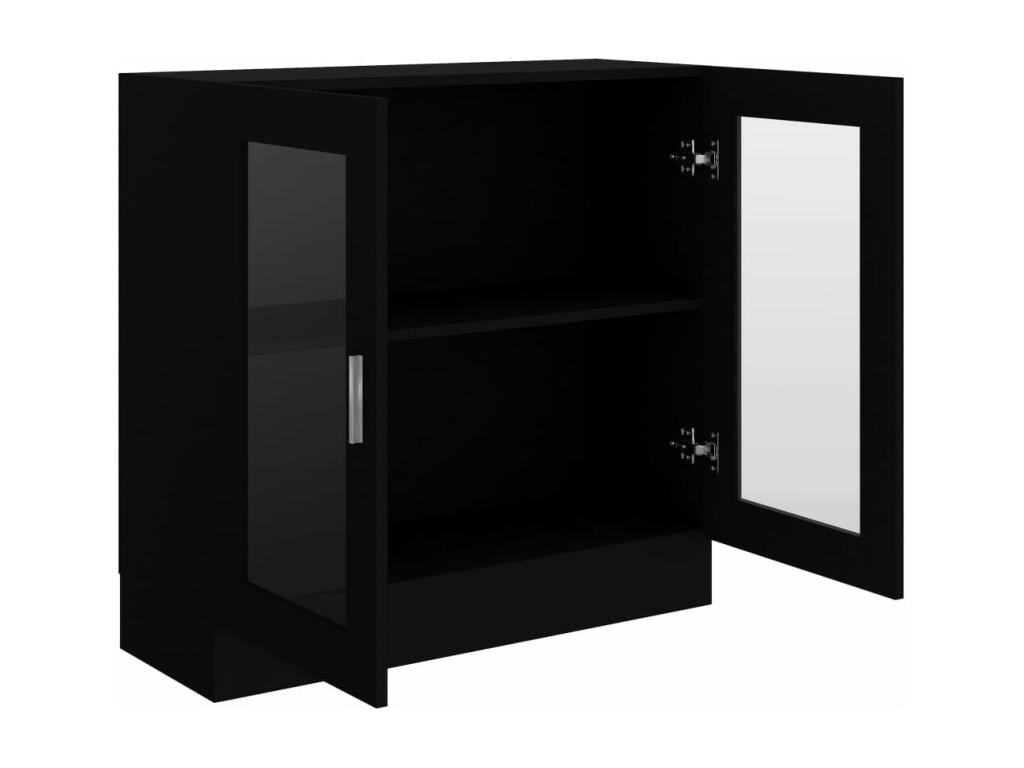 Black display cabinet 82.5x30.5x80 cm Engineered wood EFCH37530